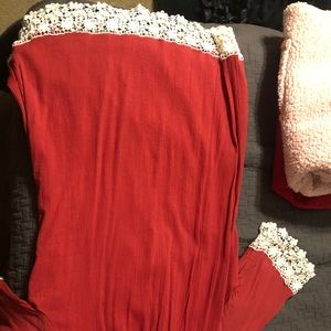 2XL Rust and cream dress